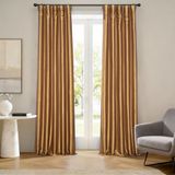 HPD Half Price Drapes PTCH-BO404-120 verduisteringsgordijn taft kunstzijde (1 paneel), 50 x 120 cm, gouden specerijen