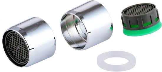 KIRCHHOFF ECO-SAVE Straalregelaar - Chroom - M22IG - 7,5l/min - Bescherming Tegen Kalkaanslag (2x)