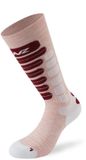 Lenz Kindersokken Skiing 2.0 Kniehoogte Unisex Roze Wit Rood Merinowol Schoenmaat 35-37