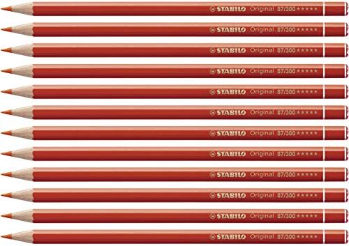 Stabilo 87/300 Premium kleurpotlood - Original - 12 stuks - permanent rood
