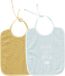 Vertbaudet Set met 3 slabbetjes baby blauw/geel