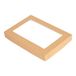 50 Thepack 50 stuks - deksel met venster voor dozen 254,72 240 g/m2 + 32 opp 22 x 15 x 2 cm natuur nano-micro golfkarton