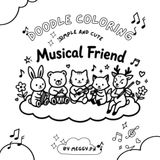 Musical Friend: Simple and Cute Animal Coloring Book
