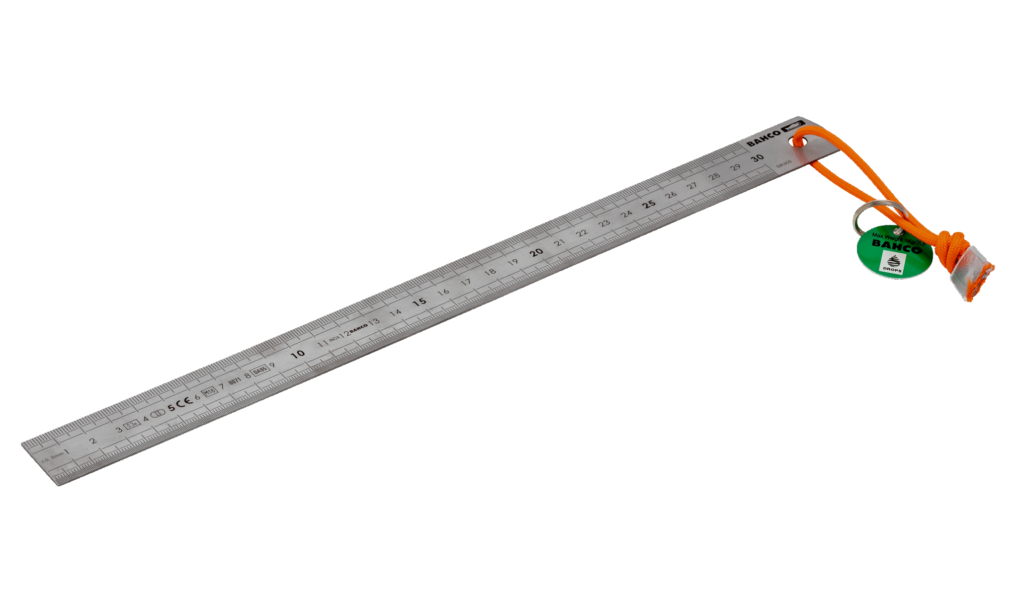 Bahco Meetlat | met Dyneema koord | roestvaststaal | metisch | 300 mm - TAHSR300-MM