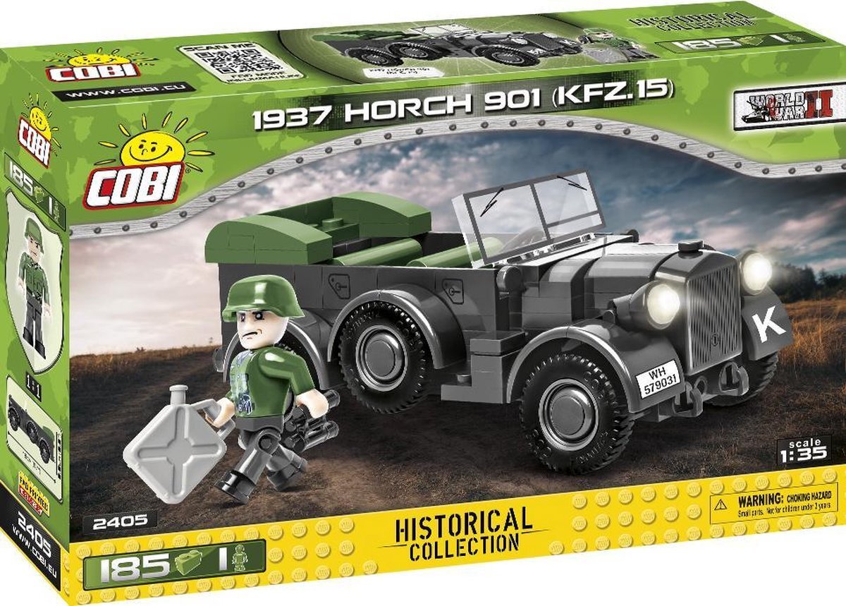 Cobi Historical Collection WWII 1937 Horch 901 - Constructiespeelgoed - Bouwpakket - Modelbouw