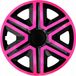 Wieldoppen NRM 16" Actie Dubbele Kleur Roze Zwart Wieldoppen