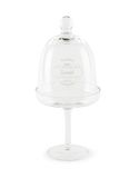 Excelsa Fijne kwaliteit taartstandaard met bel, glas, hoogte 27,5 cm.