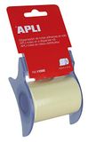 APLI-AGIPA 48800 Notenttrommel, herbruikbaar, zelfklevend, 60 mm x 10 m, kunststof mes, verschillende kleuren