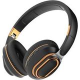 ELVANZA Bluetooth-hoofdtelefoon, 9D-surroundgeluid, draadloze Bluetooth 5.0-hoofdtelefoon, opvouwbare en draagbare hoofdtelefoon, batterijduur van 16 uur, Type-C-aansluiting, zwart
