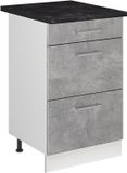 Vicco Keukenonderkast R-Line, Beton/Wit, 50 cm