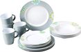 Service set, 16-piece, melamine, colourful, round, dishwasher-safe