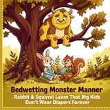 Bedwetting Monster Manner: Rabbit & Squirrel Learn That Big Kids Don’t Wear Diapers Forever: Potty Training & Toilet Independence for Children to Stop Peeing on the Body, Keep the Bed Dry & Stay Dry