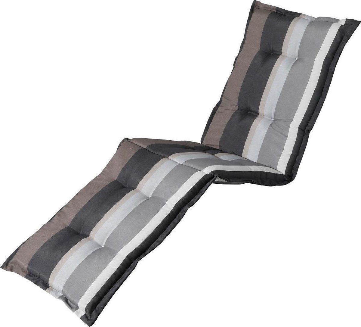 Madison ligbedkussen Stripe 200 x 65 cm grijs