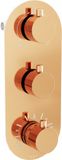 Mexen Kai robinet de douche thermostatique avec 3 sorties, or rose