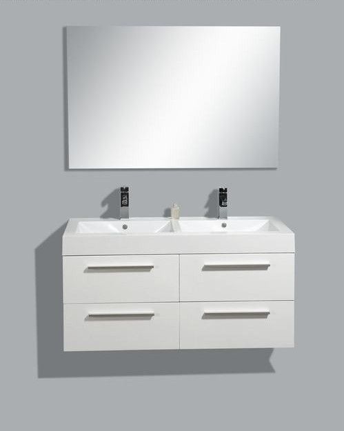 Badkamerplanet Grepo Badkamermeubel - 120 cm - Hoogglans Wit