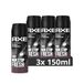 Axe Deospray Black Night zonder aluminiumzouten, 150 ml, 3-pack