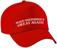 Bellatio Decorations Carnaval verkleed pet - rood - Make Oosterhout Great Again - volwassenen