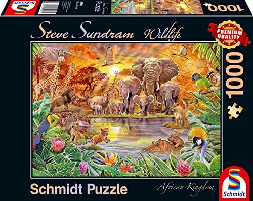 Schmidt Spiele 59982 Wildlife, Afrikaanse dieren, puzzel met 1000 stukjes