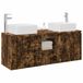 vidaXL Badkamerkastenset 3 st Gerookt eiken 53 x 35 x 63 cm