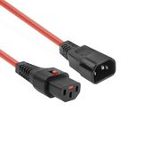ACT AK5196 stroomkabel zwart/rood 3 m C14-koppeling C13