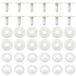 20 pièces charnières à poupée, 40 mm, blanc, plastique, pour poupées