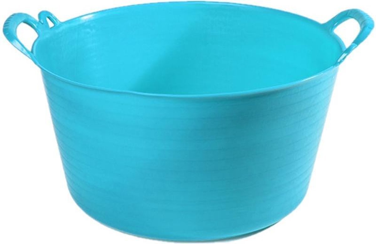 Forte Plastics Flexibele emmer/wasmand blauw 26 liter - Opbergmanden - Wasmanden - 49 x 44 x 27 cm