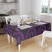 Bonamaison Tafelkleed, Anti-Mold, Sneldrogend, Waterdicht, 100% Polyester Tafellaken, Paars, zwart, 140 x 160 Cm