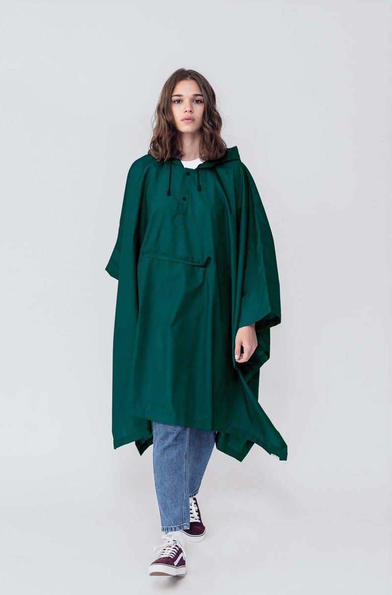 Clima Bisetti Regenponcho Groen - Unisex - Waterdicht - Herbruikbaar