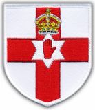 Arda Patchion Wapen van Noord-Ierland - Magneetachterkant - Geborduurd embleem/badge/wapen