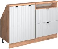 Vicco R-Line Keukenkast voor schuine wand – 120 cm Set van 2 Witte golf