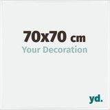 yd. Cadre photo 70x70 cm - Aluminium - Blanc laqué brillant - Kent