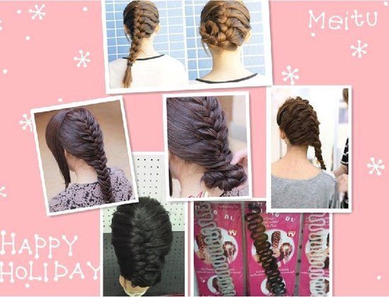 Visgraat vlecht hulpstuk - Plastic - Alle haartypes