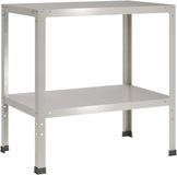 vidaXL Planttafel 80 x 50 x 80 cm Roestvrij staal zilver