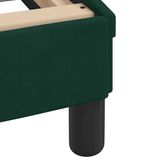vidaXL Lit avec matelas, vert foncé, velours, 80x200 cm