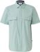 s.Oliver Chemise Homme Coupe Regular Manches Courtes Rayures Structurées Col Kent Vert Océan