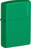 Zippo Golf Green Matte Lighter with Logo