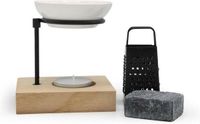 Ideas 4 Seasons Amberblokjes/geurblokjes cadeauset 3-delig - musk geur - inclusief geurbrander en rasp