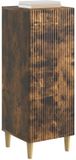vidaXL Dressoir Gerookt eiken 33 x 34,5 x 90 cm Bewerkt hout