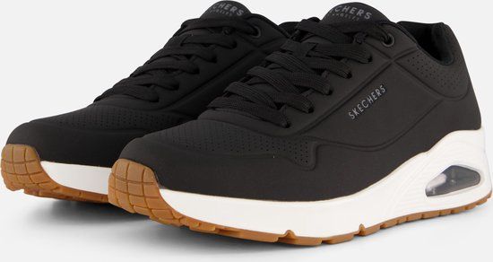 Skechers Uno - Stand On Air Heren Sneakers - Zwart - Maat 43