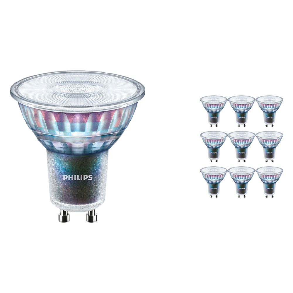 Philips Voordeelpak 10x LEDspot ExpertColor GU10 3.9W 930 36D (MASTER) | Beste Kleurweergave - Warm Wit - Dimbaar - Vervangt 35W