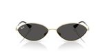 Oakley Unisex zonnebril, Frame Kleur (Voorkant): Lichtgoud Lens Kleur: Donkergrijs, 56mm