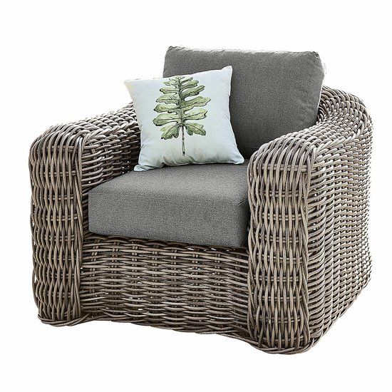 LOBERON Leunstoel Upminster bruin/grijs