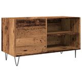 VidaXL Platenkast 84,5x38x48 cm bewerkt hout oud houtkleurig