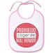 Supermolon 02345 - Prohibido Coger de Mal Humor babyslabbetje met veters, pastelroze, uniseks