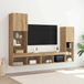 Maison Exclusive - Meuble TV, 4 pièces, en panneau de particules avec un aspect chêne artisanal