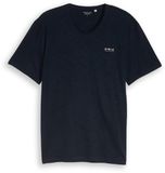 Tom Tailor - T-shirt met V-hals - Maat L - sky captain blue