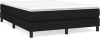 vidaXL Boxspring Bed Stof Zwart 140x190 cm