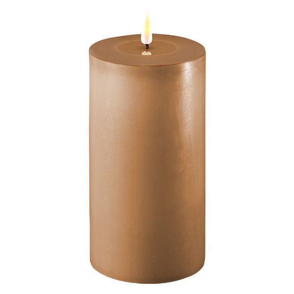 LED Kaars 10 x 20 cm | Caramel | 3D Vlam | Deluxe HomeArt