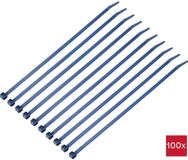TRU COMPONENTS TC-12533352 Kabelbinder 250 mm 4.8 mm Blauw Detecteerbaar (metaal) 100 stuk(s)