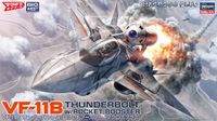 Hasegawa Kit de modèle réduit Véhicules militaires - 65891 Macross Plus VF-11B Thunderbolt avec booster de missiles - Science-fiction Chasseur spatial Plastique - 1:72 - Modélisme